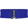 imageBlackButterfly Wide Elastic Waist Cinch Stretch Waistband Retro Clasp Buckle BeltRoyal Blue