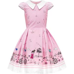 imageBlackButterfly Kids Olivia Vintage Sunshine 50s Childrens Girls DressPink