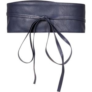 imageBlackButterfly Obi Waist Band Self Knot Tie Up Cinch BeltMidnight Blue
