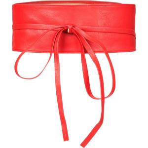 imageBlackButterfly Obi Waist Band Self Knot Tie Up Cinch BeltRed