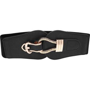 imageBlackButterfly Wide Elastic Vintage Cinch Buckle Retro BeltBlack