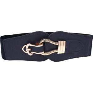 imageBlackButterfly Wide Elastic Vintage Cinch Buckle Retro BeltMidnight Blue