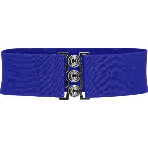 imageBlackButterfly Wide Elastic Waist Cinch Stretch Waistband Retro Clasp Buckle BeltRoyal Blue