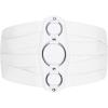 imageBlackButterfly 7 Inch Wide Lattice Corset Waspie Elastic Waist BeltWhite
