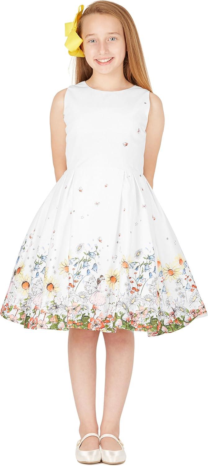 imageBlackButterfly Kids Kira Vintage 50s Childrens Girls DressWhite