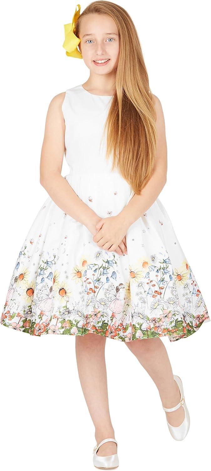 imageBlackButterfly Kids Kira Vintage 50s Childrens Girls DressWhite
