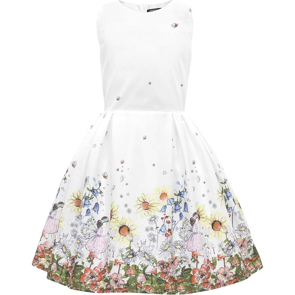 imageBlackButterfly Kids Kira Vintage 50s Childrens Girls DressWhite