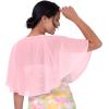 imageBlackButterfly Soft Wedding Wrap Evening Sheer Chiffon Cover Up Cape ShawlBaby Pink