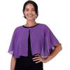 imageBlackButterfly Soft Wedding Wrap Evening Sheer Chiffon Cover Up Cape ShawlIndigo