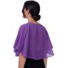 imageBlackButterfly Soft Wedding Wrap Evening Sheer Chiffon Cover Up Cape ShawlIndigo