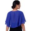imageBlackButterfly Soft Wedding Wrap Evening Sheer Chiffon Cover Up Cape ShawlRoyal Blue