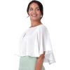 imageBlackButterfly Soft Wedding Wrap Evening Sheer Chiffon Cover Up Cape ShawlWhite