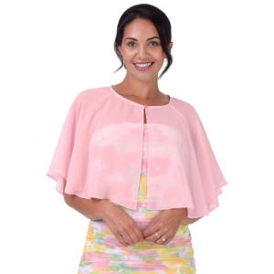 imageBlackButterfly Soft Wedding Wrap Evening Sheer Chiffon Cover Up Cape ShawlBaby Pink