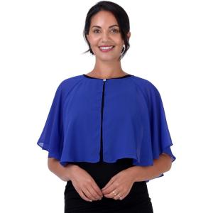imageBlackButterfly Soft Wedding Wrap Evening Sheer Chiffon Cover Up Cape ShawlRoyal Blue