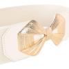 image:imageBlackButterfly Wide Elastic Cinch Stretch Waistband Retro Gold Bow Buckle Waist BeltBeige
