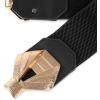 image:imageBlackButterfly Wide Elastic Cinch Stretch Waistband Retro Gold Bow Buckle Waist BeltBlack