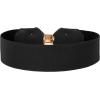image:imageBlackButterfly Wide Elastic Cinch Stretch Waistband Retro Gold Bow Buckle Waist BeltBlack