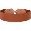 image:imageBlackButterfly Wide Elastic Cinch Stretch Waistband Retro Gold Bow Buckle Waist BeltLight Brown