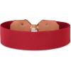 image:imageBlackButterfly Wide Elastic Cinch Stretch Waistband Retro Gold Bow Buckle Waist BeltRed