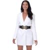 image:imageBlackButterfly Wide Elastic Cinch Stretch Waistband Retro Gold Heart Buckle Waist BeltBlack