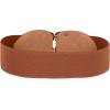 image:imageBlackButterfly Wide Elastic Cinch Stretch Waistband Retro Gold Heart Buckle Waist BeltLight Brown