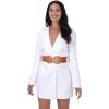 image:imageBlackButterfly Wide Elastic Cinch Stretch Waistband Retro Gold Heart Buckle Waist BeltLight Brown