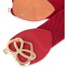 image:imageBlackButterfly Wide Elastic Cinch Stretch Waistband Retro Gold Heart Buckle Waist BeltRed