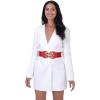 image:imageBlackButterfly Wide Elastic Cinch Stretch Waistband Retro Gold Heart Buckle Waist BeltRed