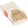 image:imageBlackButterfly Wide Elastic Cinch Stretch Waistband Retro Gold Medusa Buckle Waist BeltBeige