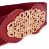 image:imageBlackButterfly Wide Elastic Cinch Stretch Waistband Retro Gold Medusa Buckle Waist BeltRed