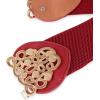 image:imageBlackButterfly Wide Elastic Cinch Stretch Waistband Retro Gold Medusa Buckle Waist BeltRed