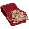image:imageBlackButterfly Wide Elastic Cinch Stretch Waistband Retro Gold Medusa Buckle Waist BeltRed