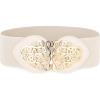 image:imageBlackButterfly Wide Elastic Cinch Stretch Waistband Retro Gold Medusa Buckle Waist BeltBeige